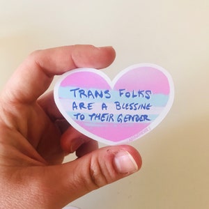 Trans Folks Are A Blessing AUFKLEBER