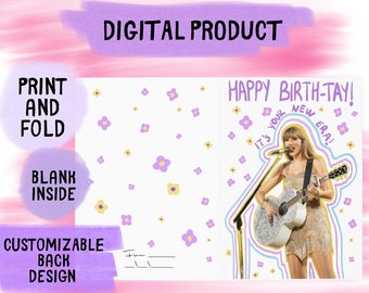 Taylor Swift Birthday Card - Etsy