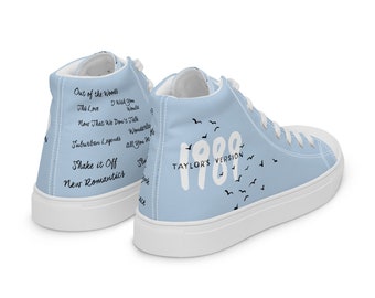 1989 Taylor's Version High Top Sneakers, Taylor Swift Canvas Shoes