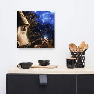 Pondering Wizard Canvas