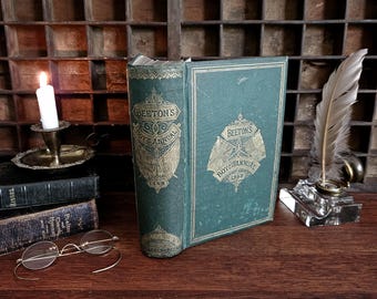 1868 Beeton's Boy's Jährliches antikes Geschichtsbuch Illustriertes dekoratives Hardcover