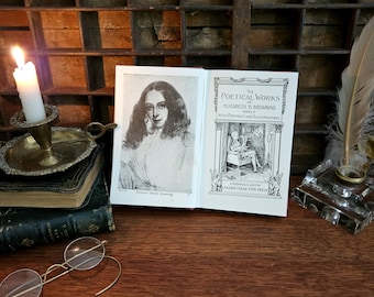 The Poetical Works of Elizabeth Barrett Browning, Illustrated Antique Poetry Book, Victorian Poetry