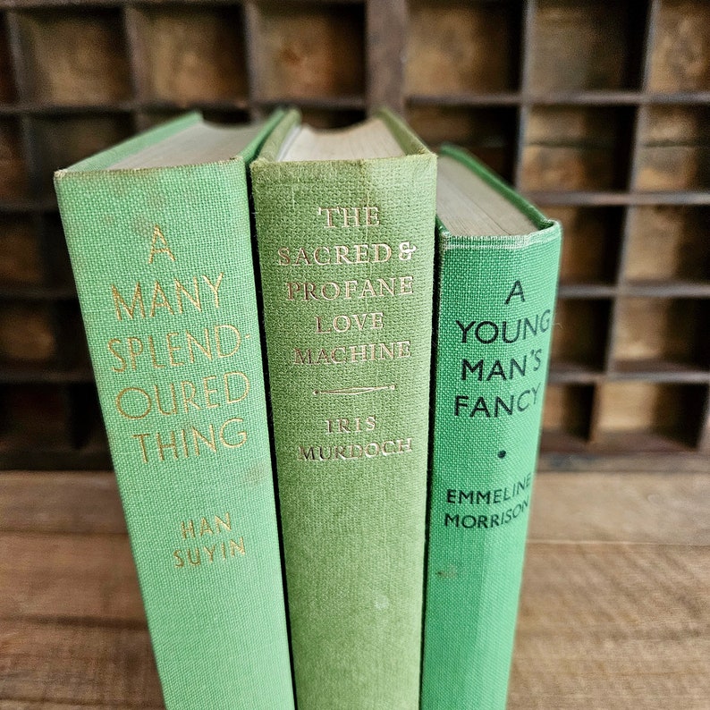 Set Of Three Decorative Vintage Book Bundle Stack Of 3 Hard Cover set-of-three-decorative-vintage-book-bundle-stack-of-3-hard-cover