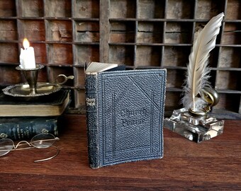Antique Church Praise, Presbyterian Psalms and Hymns, Black Embossed Leather Cover with Gold Gilt