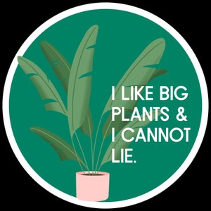Grote plantenliefhebbers sticker, laptop stickers, planner stickers, scrapbooking
