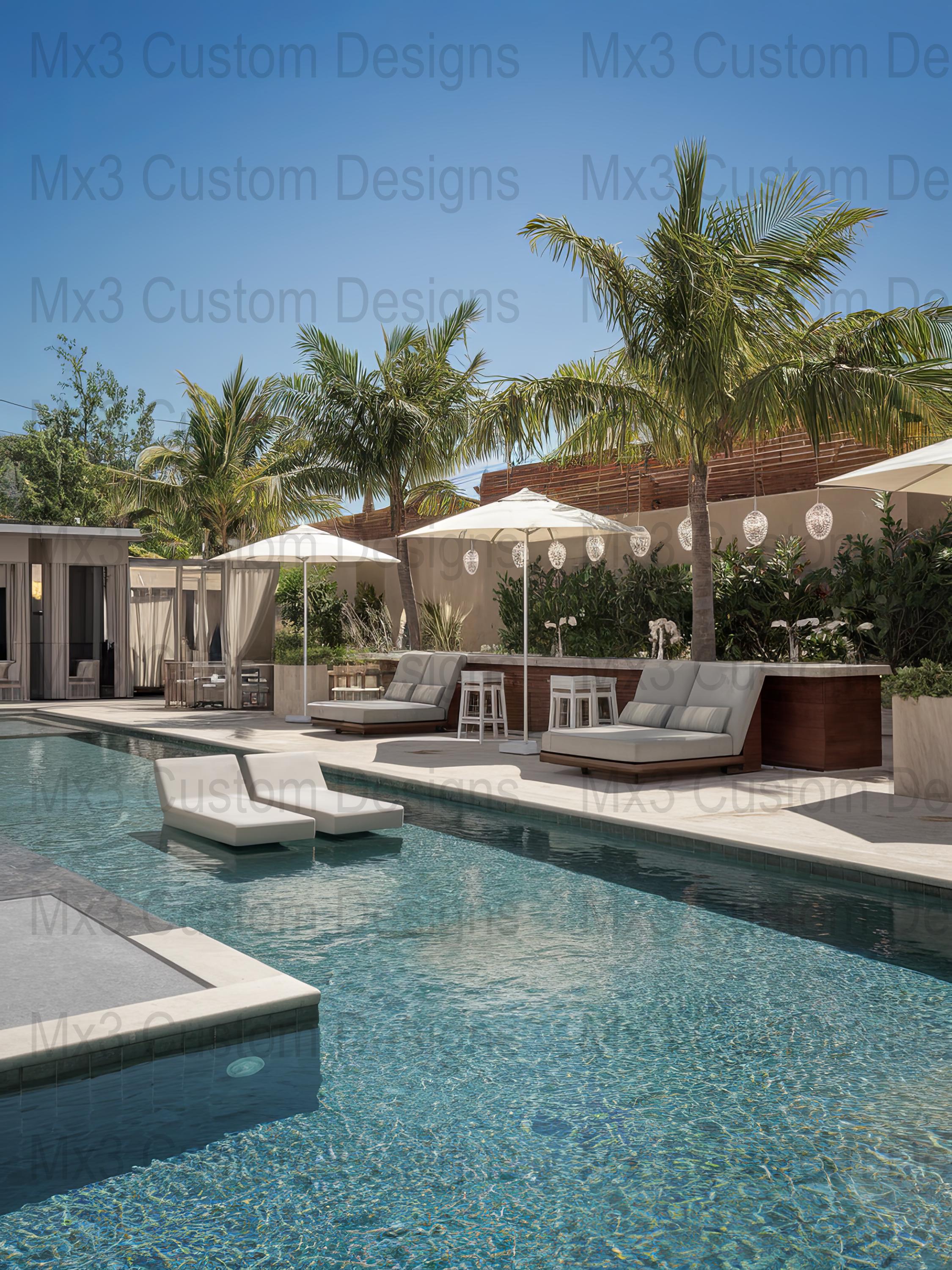 Swimming Pools Digital Backdrops, Photography Backdrops, Landscapes ...