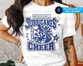 Custom Cheer Digital SVG File, Personalized Cheerleading Design, Cheer Mom Dad Coach Team Digital Download, Customizable Text and Colors PNG