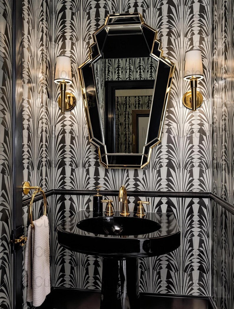 Powder Rooms Digital Backdrops, Realistic Bathroom Photo Backgrounds ...