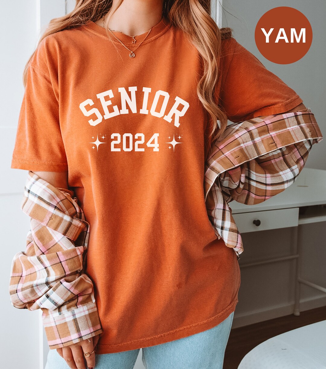 Senior 2024 Comfort Color Tshirt Class of 2024 Oversized Etsy