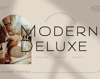 Modern Deluxe Font, Procreate Fonts, Instagram Font, Canva Fonts, Modern Font, Logo Fonts, Wedding Fonts, Handwritten Fonts, Cricut Fonts