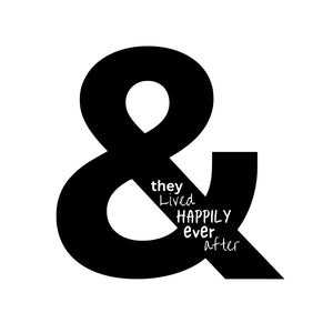 Regalo de boda - "Y vivieron felices para siempre" - Boda Svg, archivos Svg para Cricut, Matrimonio Svg, Sr. y Sra. Svg, Boda personalizada PNG