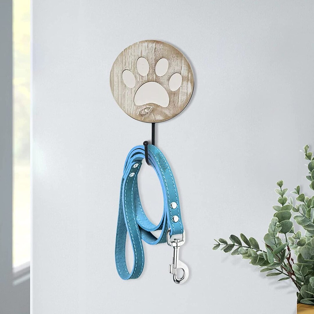 Dog Paw Leash Holder Wall Mounted Coat Rack Wall Hanging Etsy