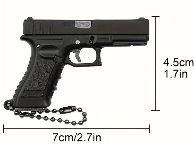 Gun Keychain Glock G17 Etsy