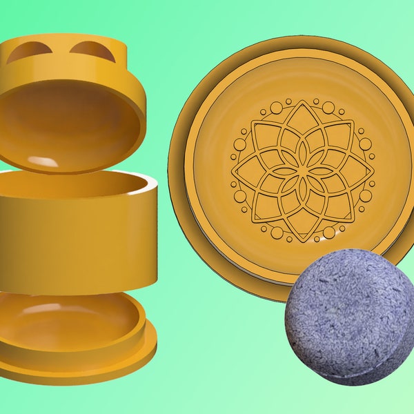 Shampoo Bar Hand-Press Mold  with mandala embossing | Digital STL file for 3D printing