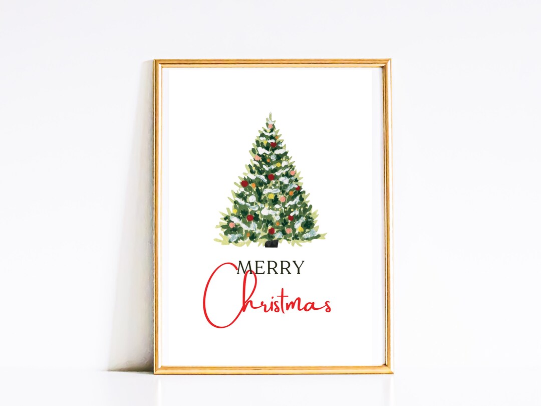 Christmas Tree Wall Art . Christmas Tree Art . Printable Pine - Etsy