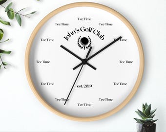 Golf Wall Clock, Tee Time Humor Clock, Golf Lover Gift, Unique Sports Room Decor, Golf Enthusiast Present, Custom Golfer Clock, Golfing