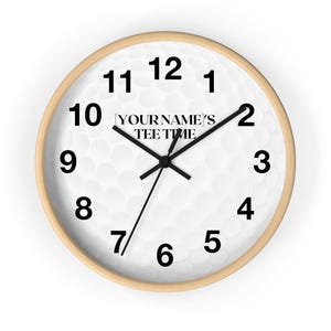 Custom Golf Tee Time Wall Clock