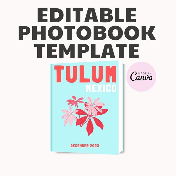 Assouline-Inspired Mexico Tulum Beach Trip Travel Print Photo Book Canva Template - Create a Stunning Coffee Table Book with Ease