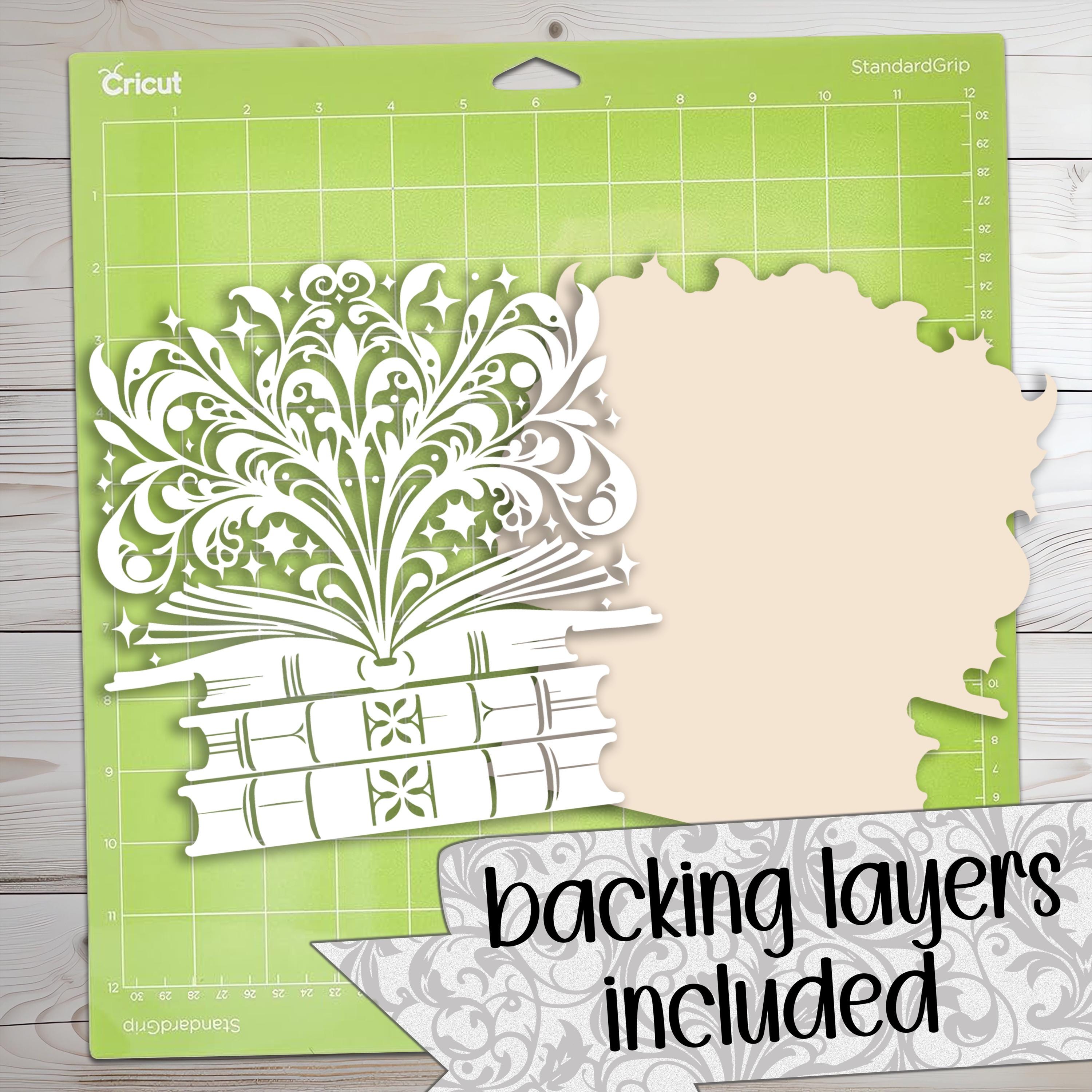 Books SVG Cut Files (svg Dxf Png Eps Jpeg) Silhouette & Cricut, Digital ...