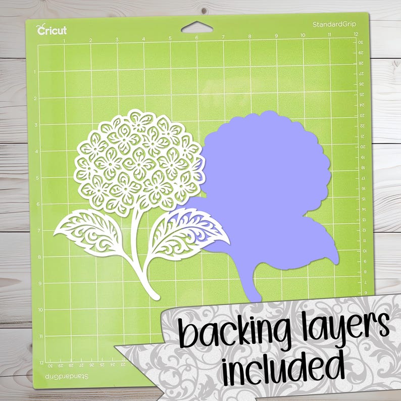 Filigree Hydrangea SVG Cut Files (svg Dxf Png Eps Jpeg) Silhouette ...