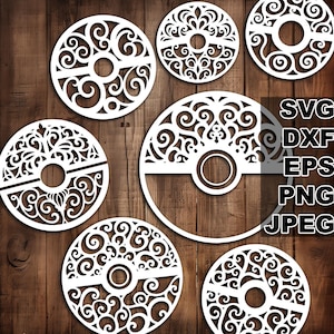 Fichiers coupés en filigrane Poke Ball SVG (svg dxf png eps jpeg) Silhouette & Cricut, scrapbooking numérique, fabrication de cartes, papier découpé, CNC et laser DIY
