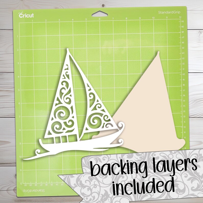 Sailboats SVG cut files (svg dxf png eps jpeg) Silhouette & Cricut, digital scrapbooking, card making, paper cut, CNC and laser DIY image 2