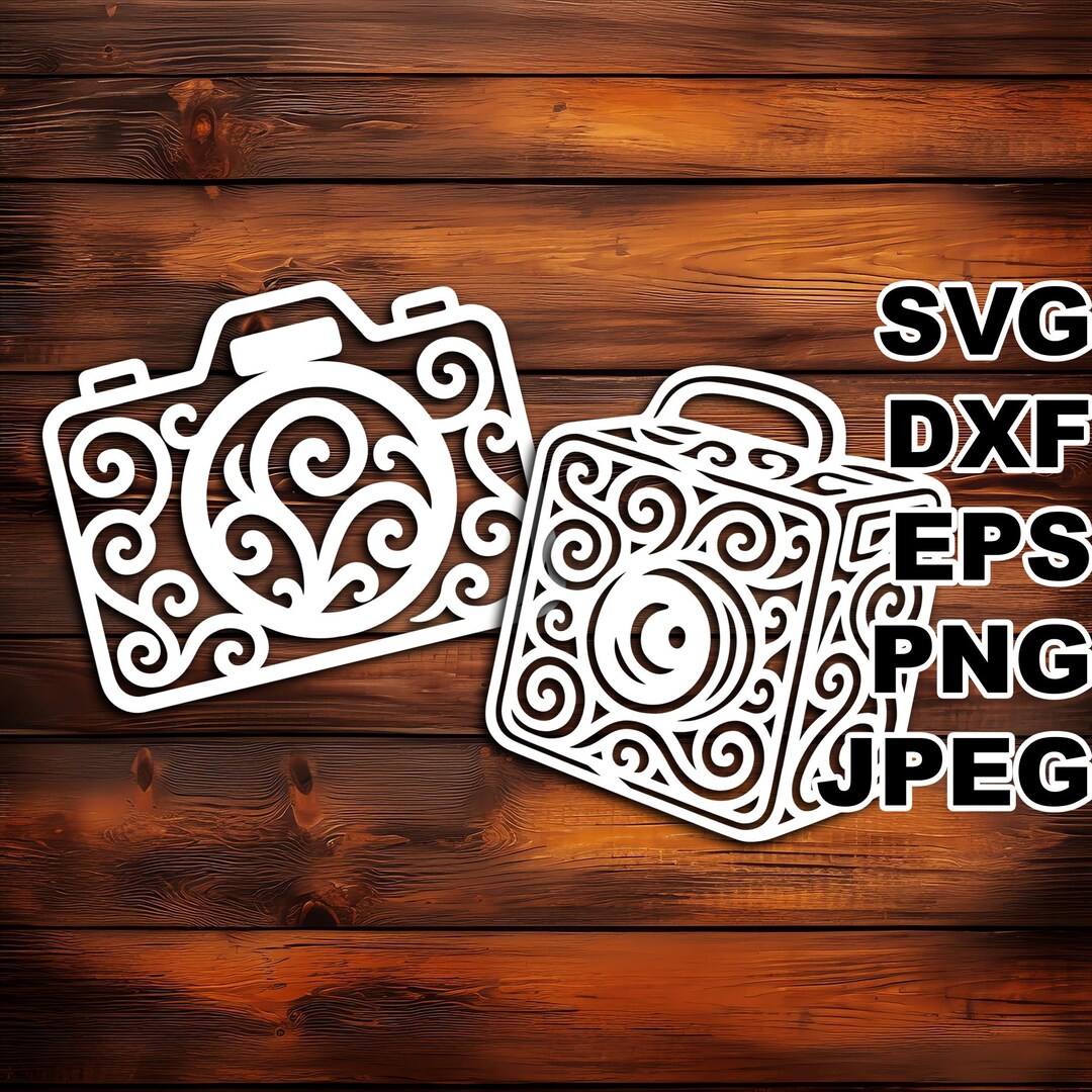 Elegant Vintage Camera SVG Cut Files (svg Dxf Png Eps Jpeg) Silhouette ...