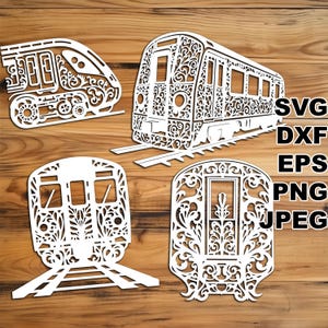 フィリグリー サブウェイ SVG カット ファイル (svg dxf png eps jpeg) シルエット & クリカット、デジタル スクラップブッキング、カード作成、ペーパー カット、CNC およびレーザー DIY
