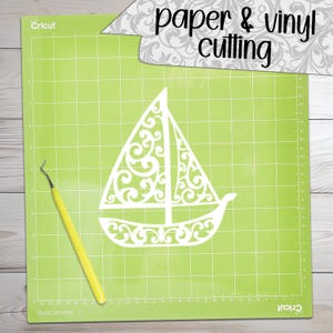 Sailboats SVG cut files (svg dxf png eps jpeg) Silhouette & Cricut, digital scrapbooking, card making, paper cut, CNC and laser DIY image 7