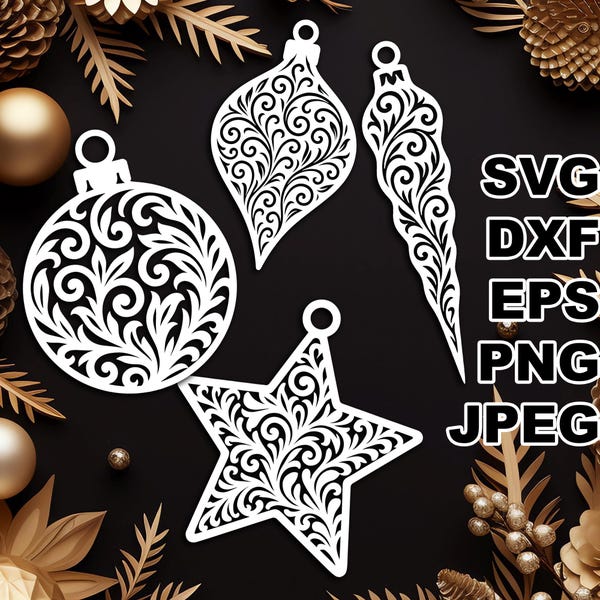 Svg Xmas Filigree - Etsy Singapore