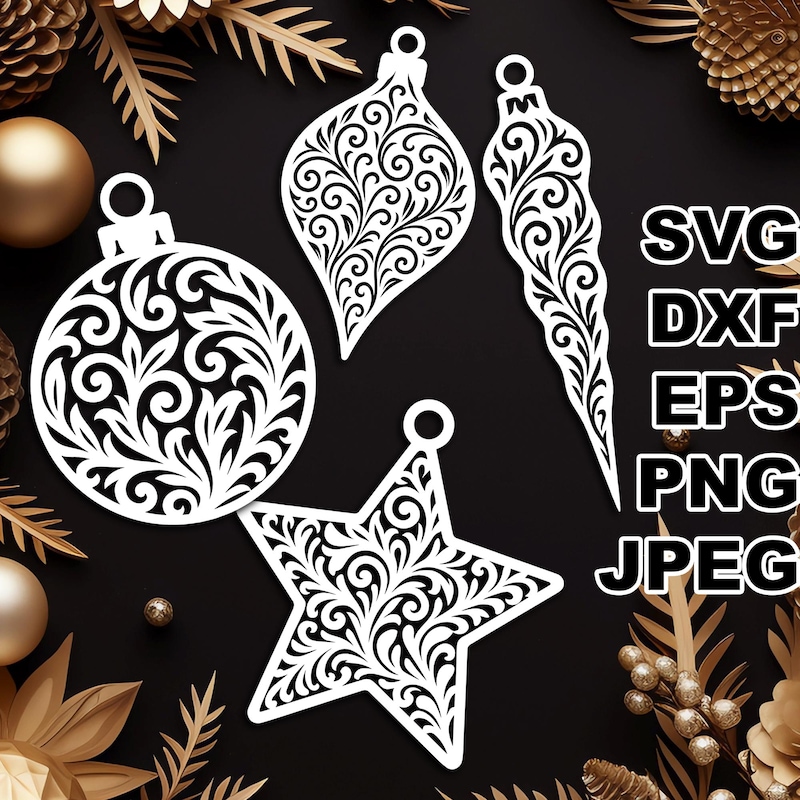 Svg Xmas Filigree - Etsy Singapore