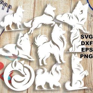 Pliki do cięcia SVG Schipperke (svg dxf png eps) Silhouette i Cricut, cyfrowe scrapbooking, tworzenie kartek, plik cięcia papieru svg, zrób to sam dla zwierząt
