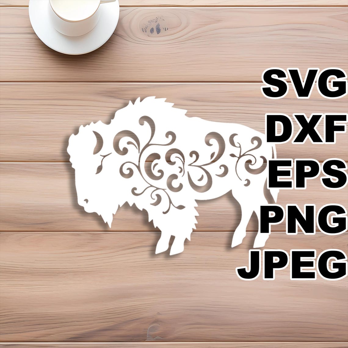 More Buffalo SVG Cut Files (svg Dxf Png Eps Jpeg) Silhouette & Cricut ...