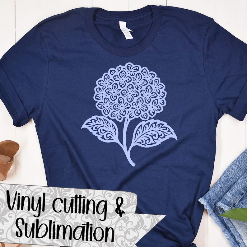 Filigree Hydrangea SVG Cut Files (svg Dxf Png Eps Jpeg) Silhouette ...