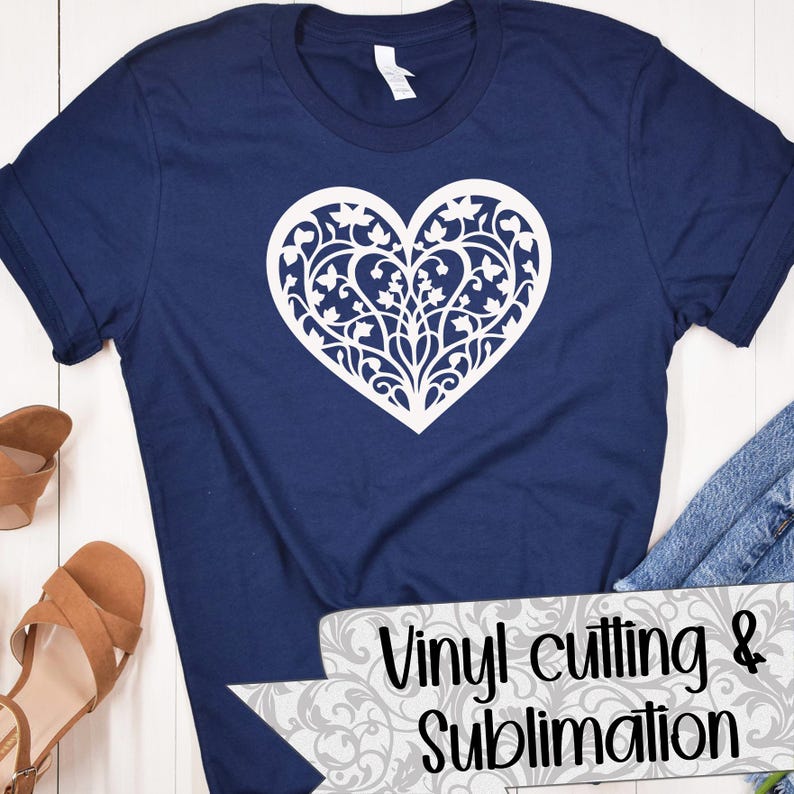 Filigree Hearts SVG Cut Files (svg Dxf Png Eps Jpeg) Silhouette ...