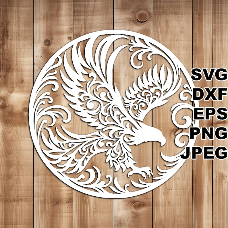 Eagle Fancy SVG Cut Files (svg Dxf Png Eps Jpg) Silhouette & Cricut ...