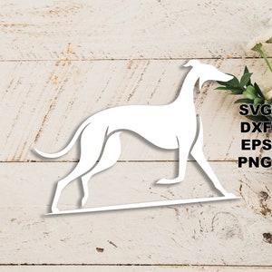 Greyhound SVG pliki do cięcia (svg dxf png eps) Silhouette & Cricut, cyfrowe scrapbooking, tworzenie kartek, plik cięcia papieru svg, zrób to sam dla zwierząt zdjęcie 5