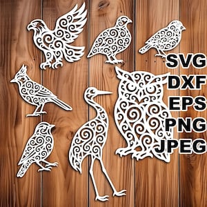 Élégants oiseaux du Colorado SVG (svg dxf png eps jpeg) Silhouette & Cricut, scrapbooking numérique, fabrication de cartes, papier découpé, CNC, laser