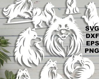 Finnish Lapphund SVG cut files (svg dxf png eps) Silhouette & Cricut, digital scrapbooking, card making, paper cut svg file, pet DIY