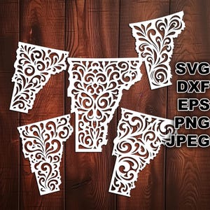Arquivos de corte SVG Vermont (svg dxf png eps jpeg) Silhouette & Cricut, scrapbooking digital, criação de cartões, corte de papel, CNC e laser DIY