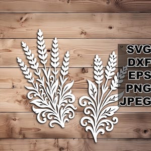 Fichiers de coupe SVG lavande en filigrane (svg dxf png eps jpeg) Silhouette & Cricut, scrapbooking numérique, fabrication de cartes, papier découpé, CNC et laser DIY