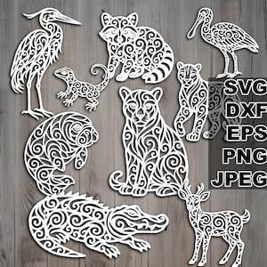 Elegante Blumen SVG Schnittdateien (svg dxf png eps jpeg) Silhouette & Cricut, digitales Scrapbooking, Kartenherstellung, Papierschnitt, CNC, Laser
