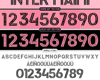 Schrift Vektor Inter miami 2025 Schriftart Ai, Etsy
