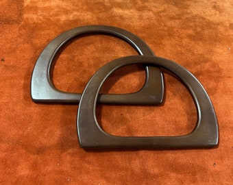 D shaped wooden bag handles