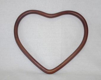 Heart Shaped wooden bag handles (pair)