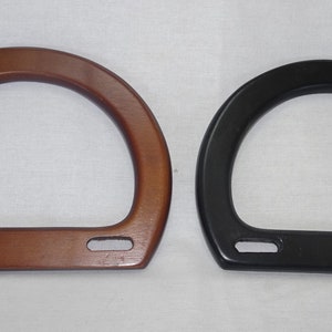 D shaped wooden bag handles