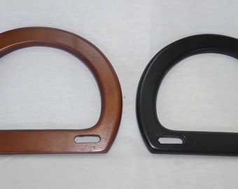 D shaped wooden bag handles