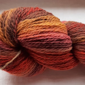 Wool yarn for knitting, High quality multicolor  red orange striped wool yarn, Natural lanolin yarn