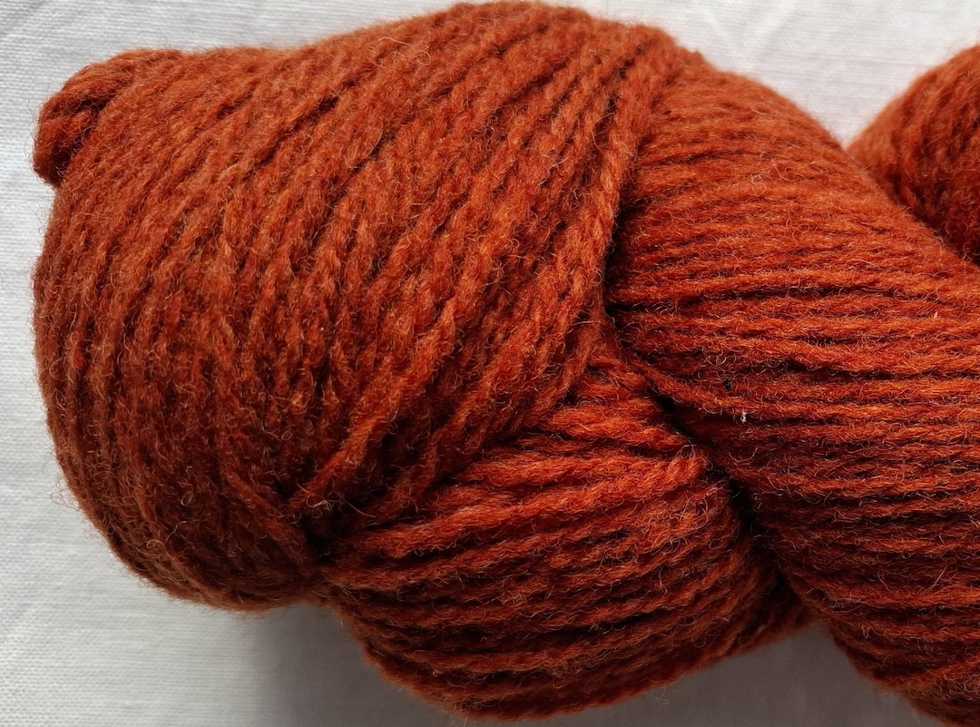 Wool Yarn for Knitting, High Quality Rust Orange Wool Yarn. Natural ...