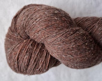 Wool yarn for knitting, High quality latte brown wool yarn, Natural lanolin yarn